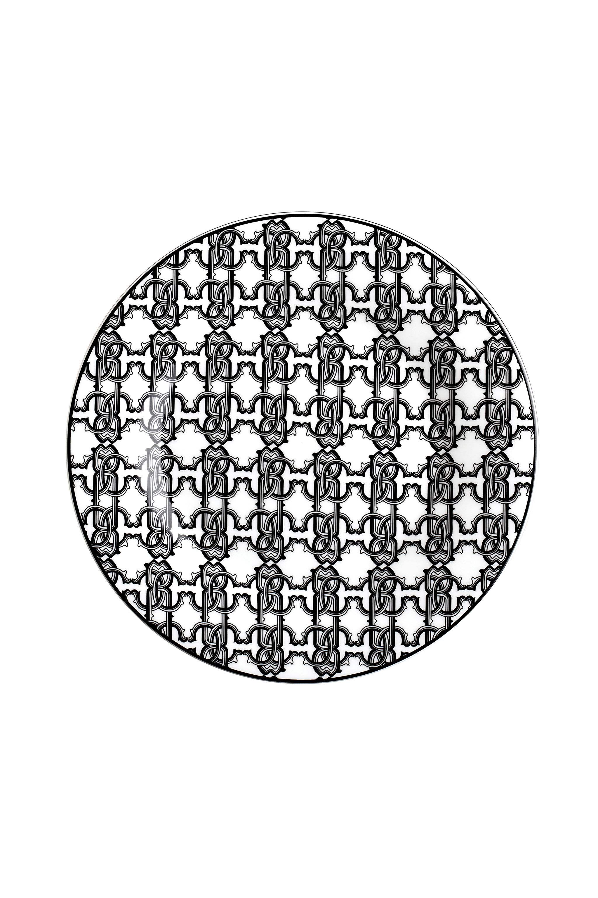 HO Monogram Black 2 Fruit Plates MONOGRAM BLACK RALA14-IA019
