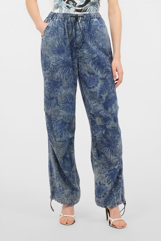 JC Sporthose Mit Blumen-Print Blau UFT085-UF124