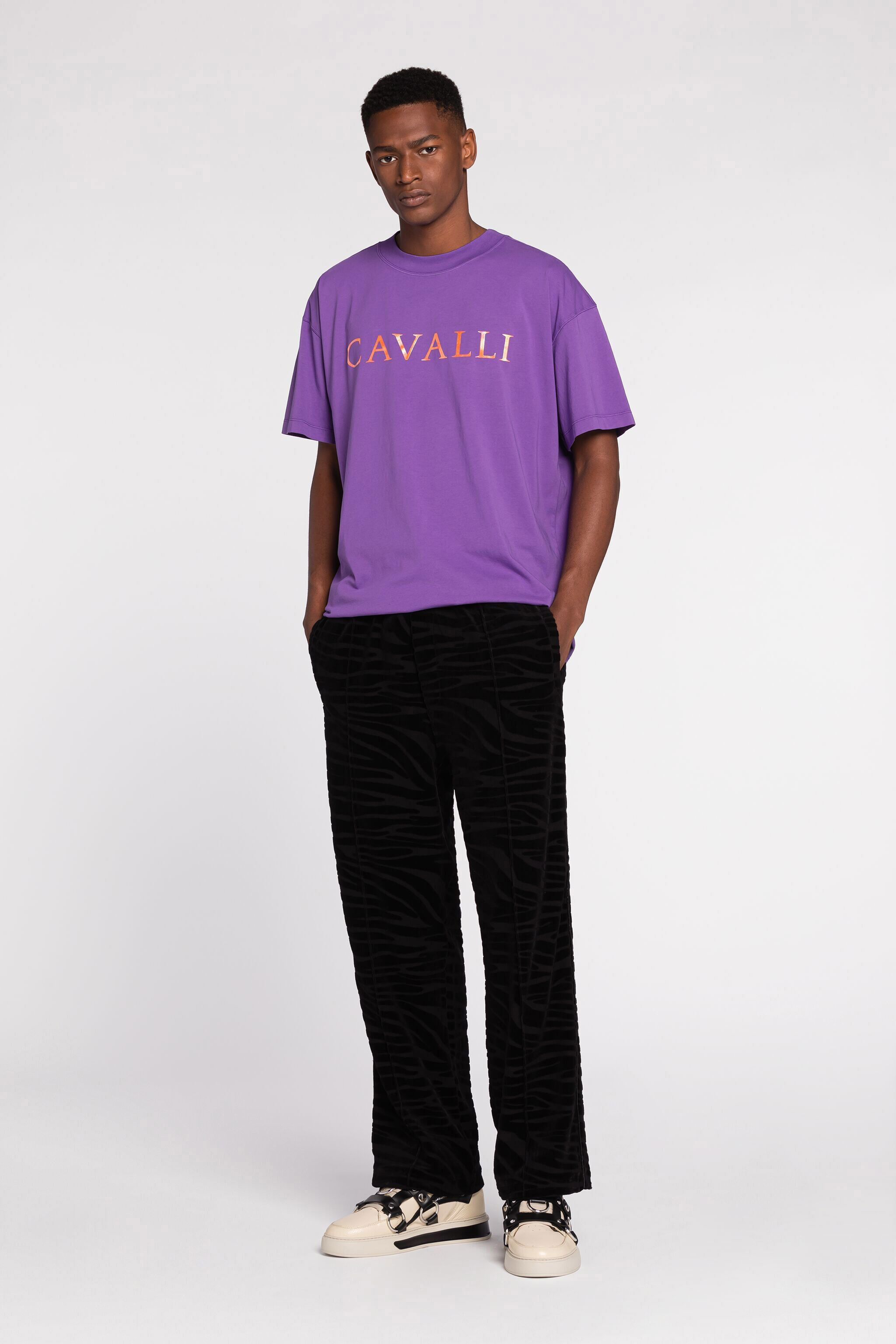 RC Zebra Velvet-Devoré Sweatpants Black PNT25A-RW001