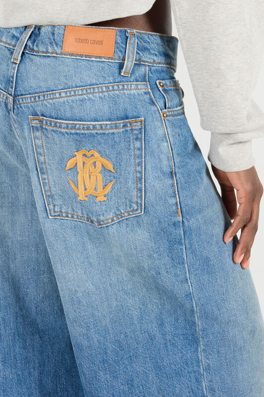 RC Loose Fit Jeans with Mirror Snake Monogram RC Loose Fit Jeans with Mirror Snake Monogram Light blue VKJ207-VT001