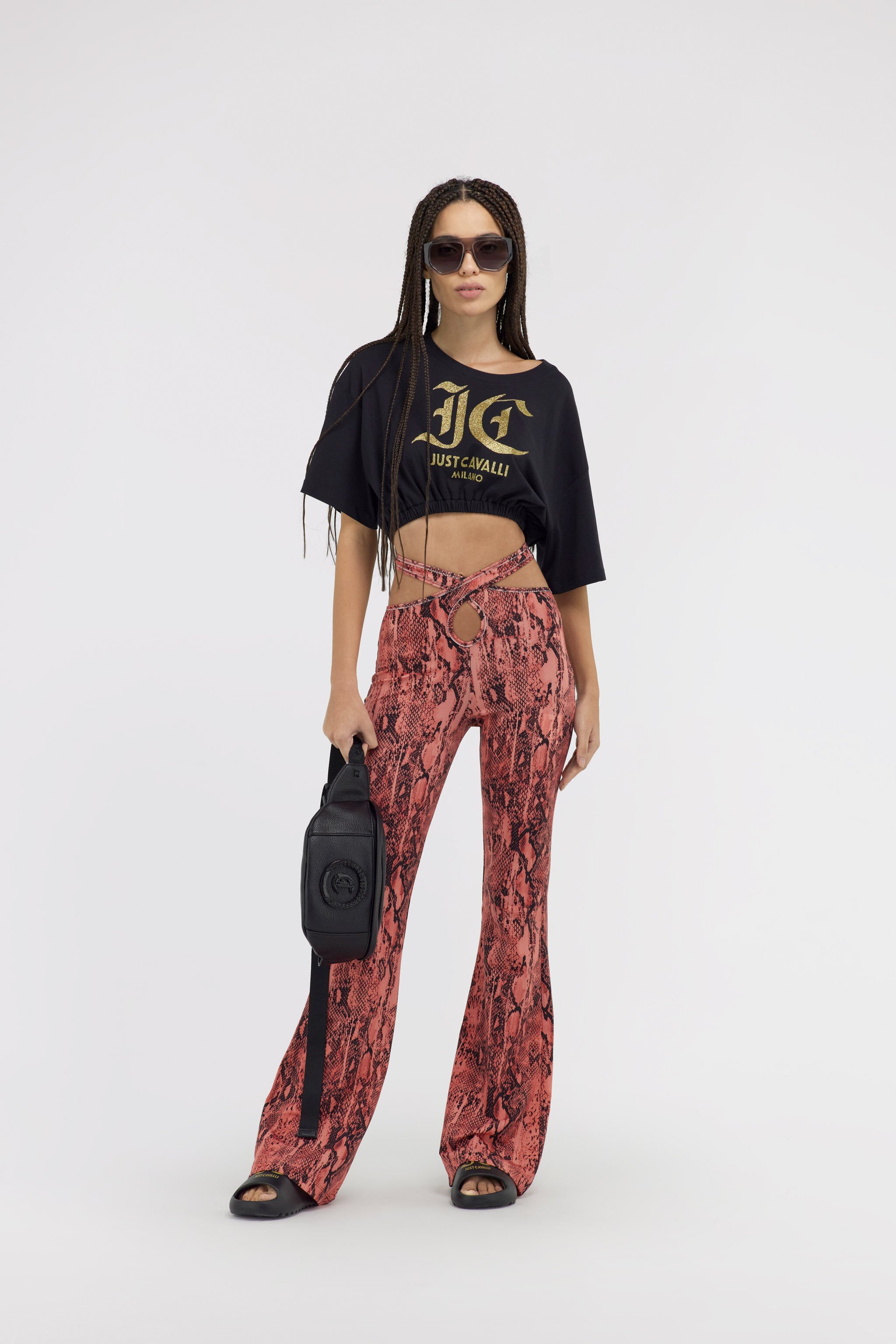 JC Just Cavalli trousers Fuchsia SFT023-SF862
