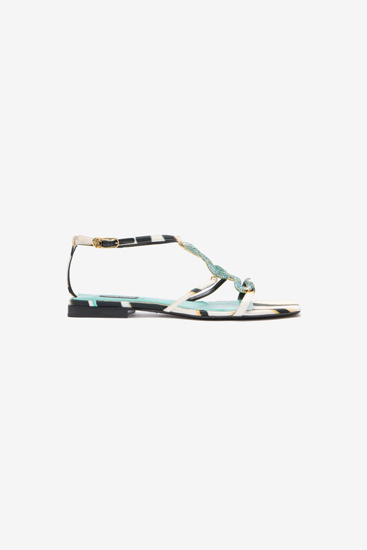 RC Sandale mit Ray of Sea Print Hellblau VKS001-SE380