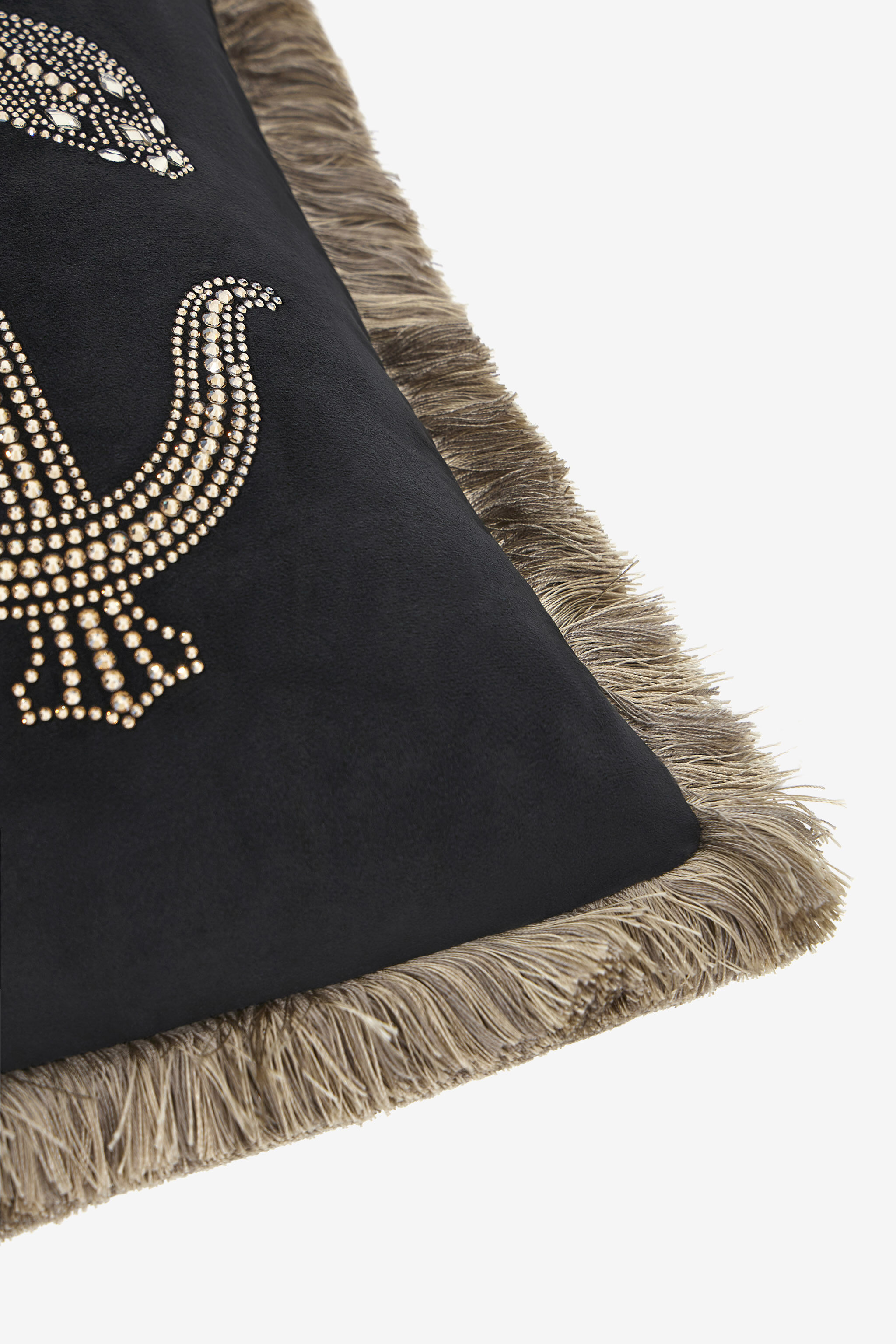 HO Cushion Crystal Snakes 40x40 Black RALM38-IM038