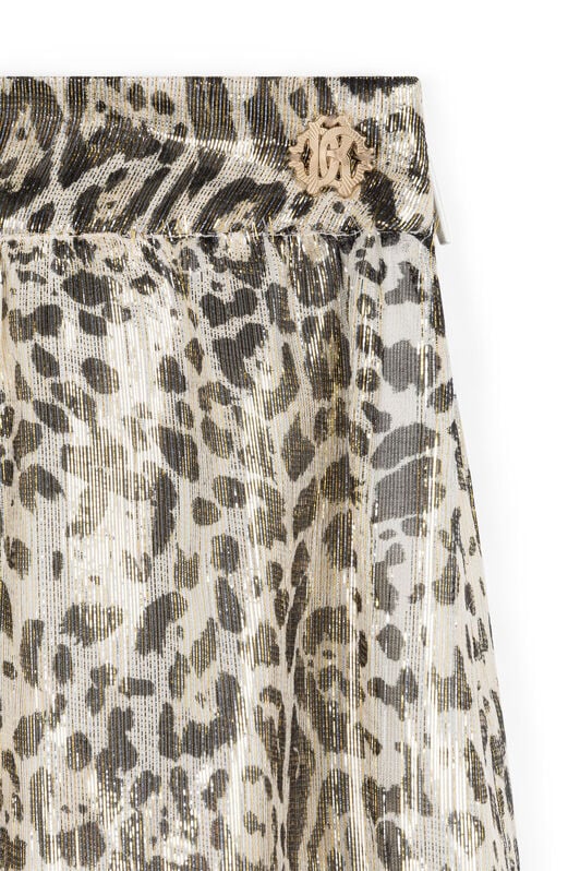 JU Jaguar-Print Skirt Marrone chiaro FJG054-ITCW0