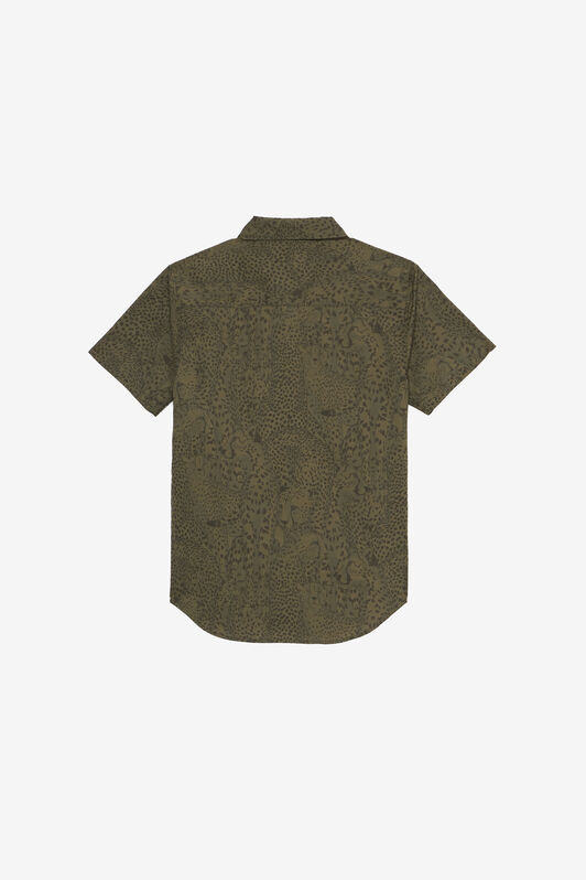 JU Chemise À Imprimé Guépards Vert UJT70B-7MO35
