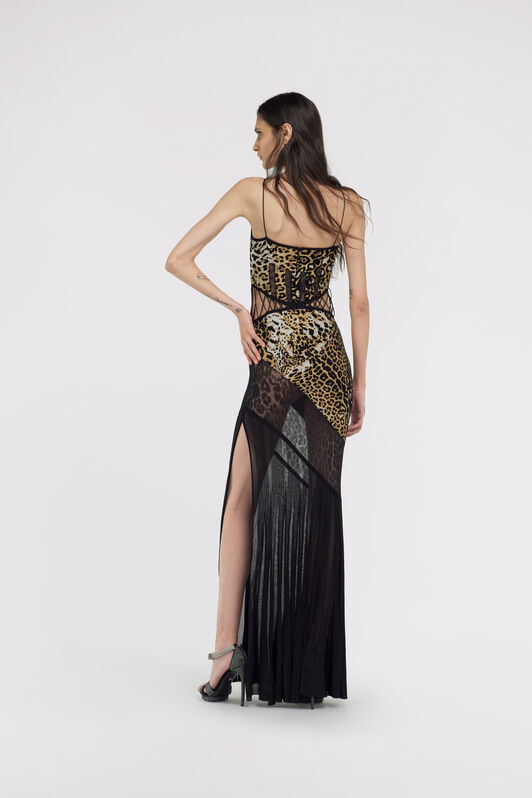 RC Jaguar Skin knitted Dress Light Brown SKM104-MA007