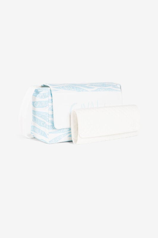 JU Borsa fasciatoio con stampa logo Azzurro PJB031-JFF13