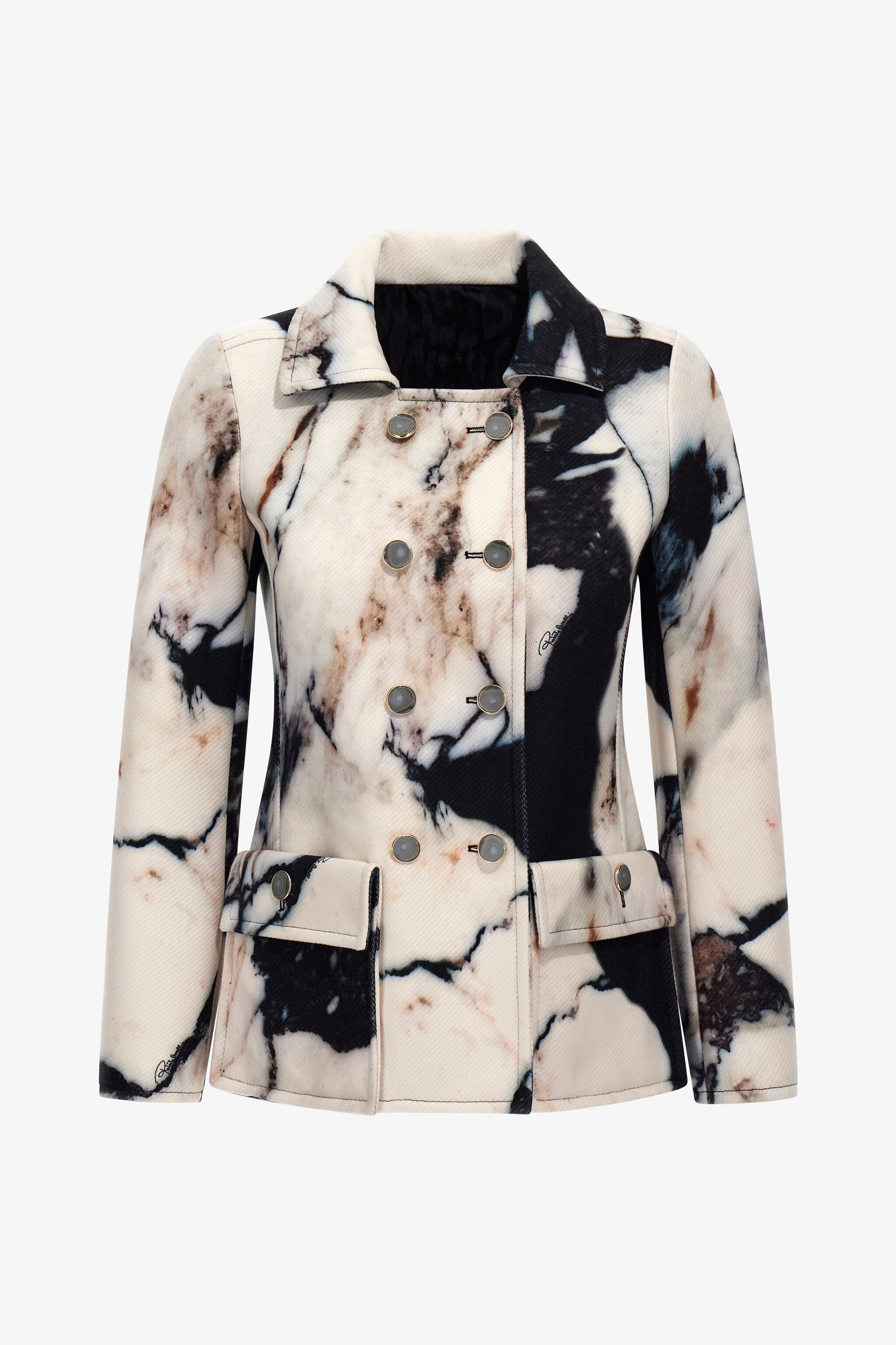 RC Marble Print Jacket Black/White TWT407-9MN18
