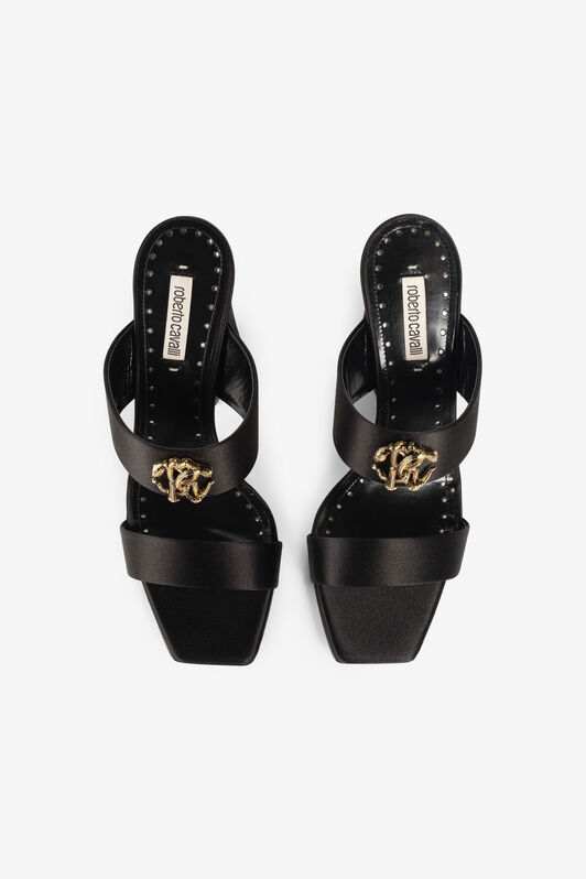 RC 120mm logo-plaque slip-on sandals Black QKS700-SE126