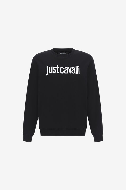 JC Just Cavalli Logo Sweatshirt Schwarz RRT971-RR233