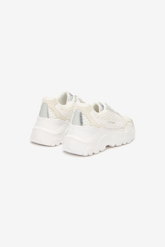 JC Sneakers With Laminated Details JC Sneakers With Laminated Details White/Silver UFS036-UF358