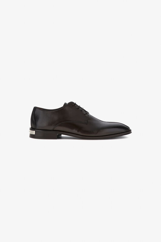 RC Logo plaque leather Derby shoes Dark brown RRS025-PZA84