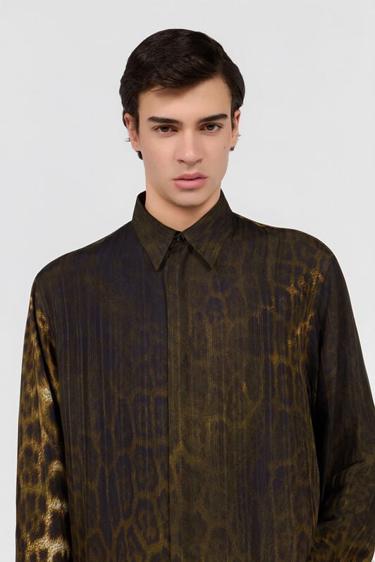 RC Jaguar Print Shirt DARK GREEN/BLACK XNT712-4QR30