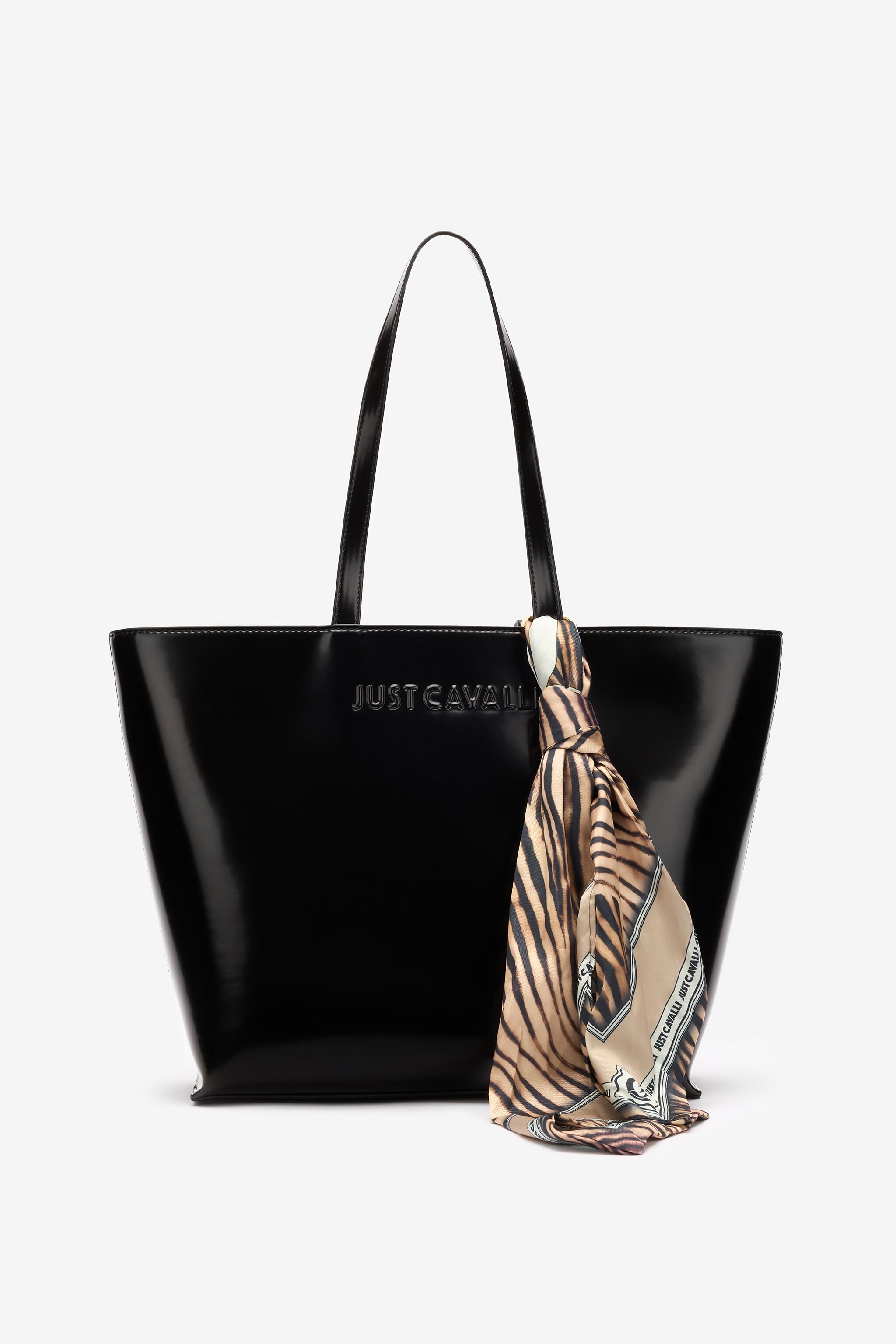 JC Shopper Bag With Scarf BLACK UFB091-UF460