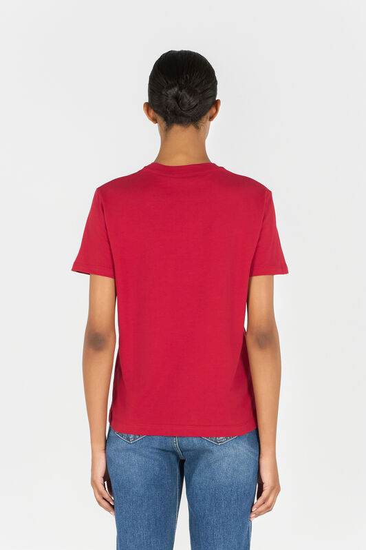 JC Woman Cotton T-Shirt Rouge RKT864-RK370