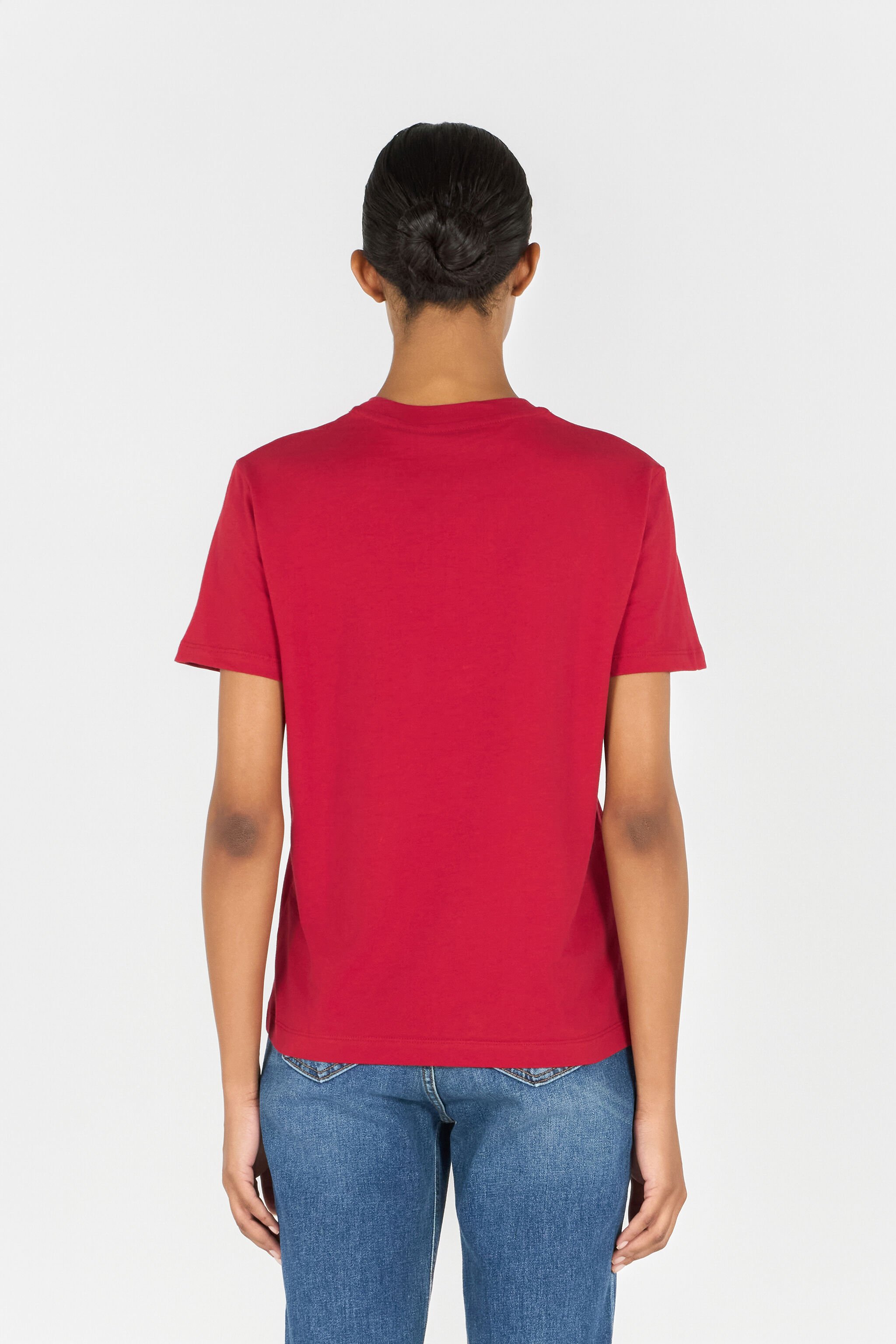 JC Woman Cotton T-Shirt Rouge RKT864-RK370