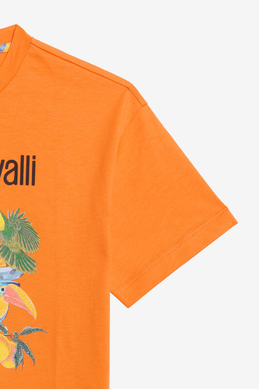 JU T-shirt mit Tropical-Print ORANGE B.OF PARDISE WJT62D-JD001