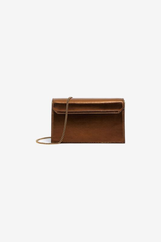 RC Shoulder bag with Monogram Mirror Snake Bronze SKB112-PN199