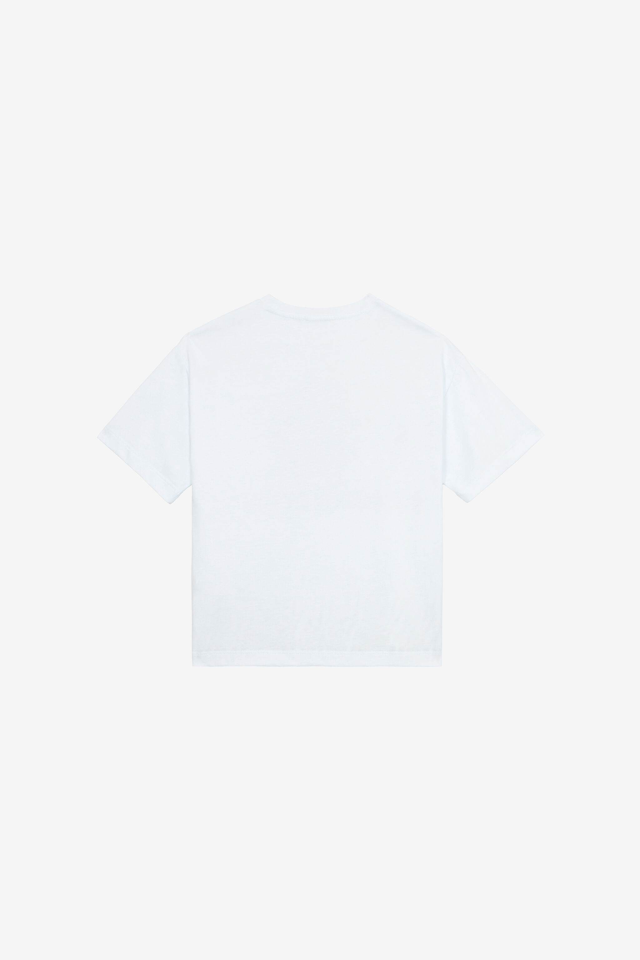 JU T-Shirt Stampa Zebra Con Monogram RC E Logo Bianco UJT60A-JD001