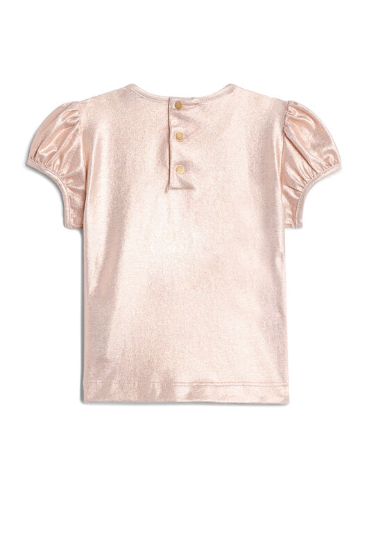JU Glänzendes T-Shirt mit Leoparden-Print JU Glänzendes T-Shirt mit Leoparden-Print BABY PINK/COPPER JJT649-JU023