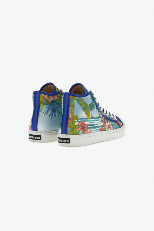RC Sneakers stampa Hawaii Azzurro SRS039-5TL63