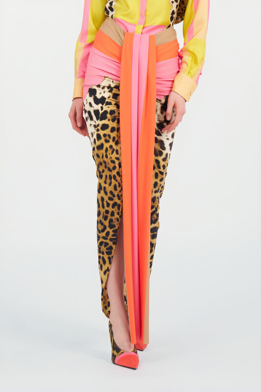 RC Cavalli Pop Sarong CORAL RED WQW008-HVR33