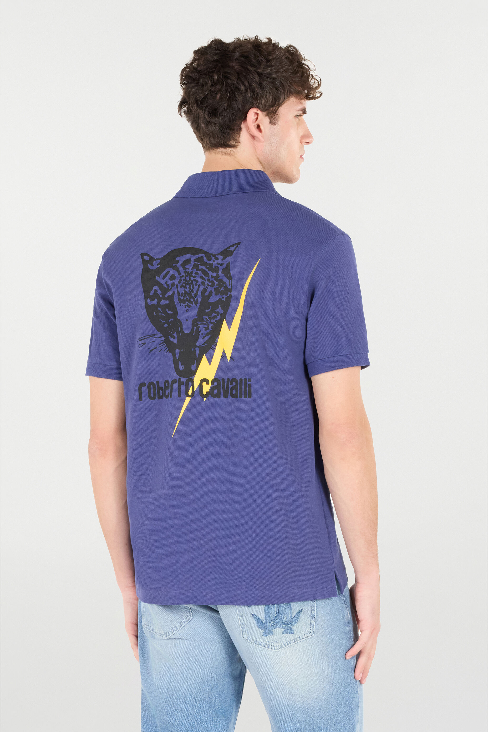 RC Polo With Print And Logo Dark blue POT64D-KB001