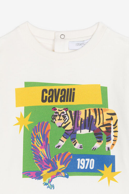 JU Logo-Print Cotton T-shirt White RJT60B-JD001