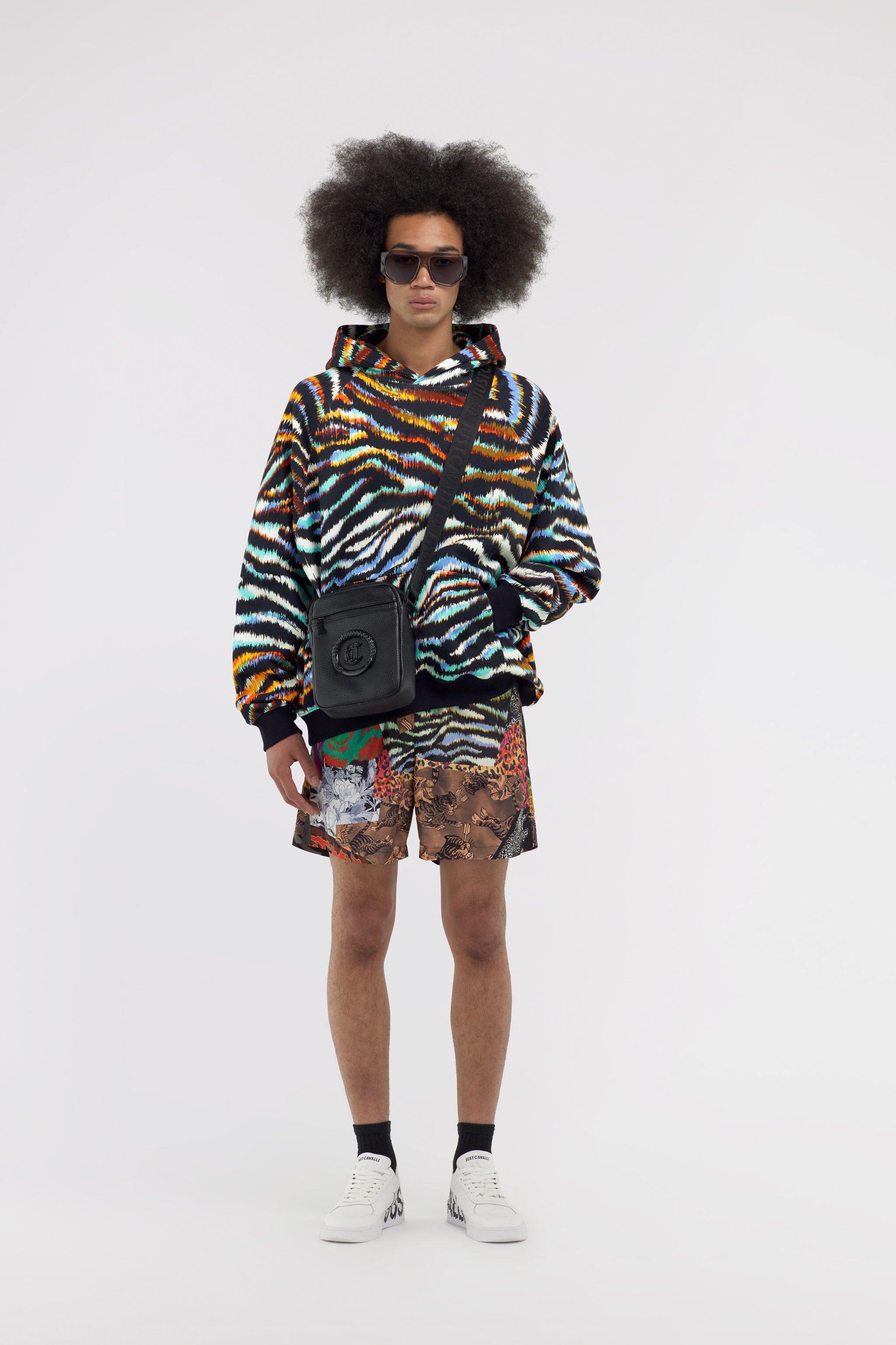 JC Just Cavalli sweatshirt Light blue/Black SFT286-SF197