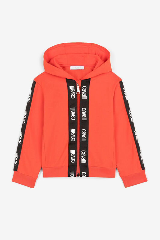 JU Logo-Stripe Zip Hoodie ARANCIO SCURO 181561 OJT948-ISA2J