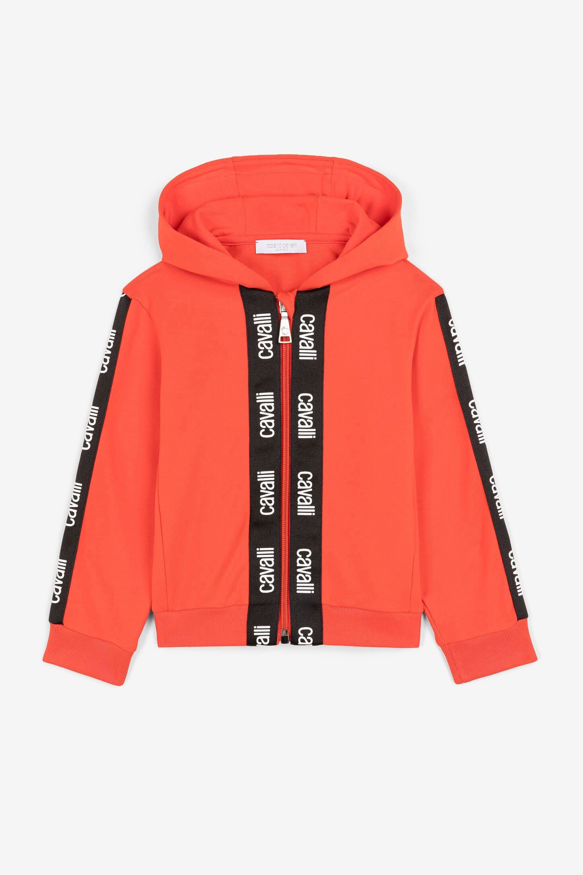 JU Logo-Stripe Zip Hoodie ARANCIO SCURO 181561 OJT948-ISA2J