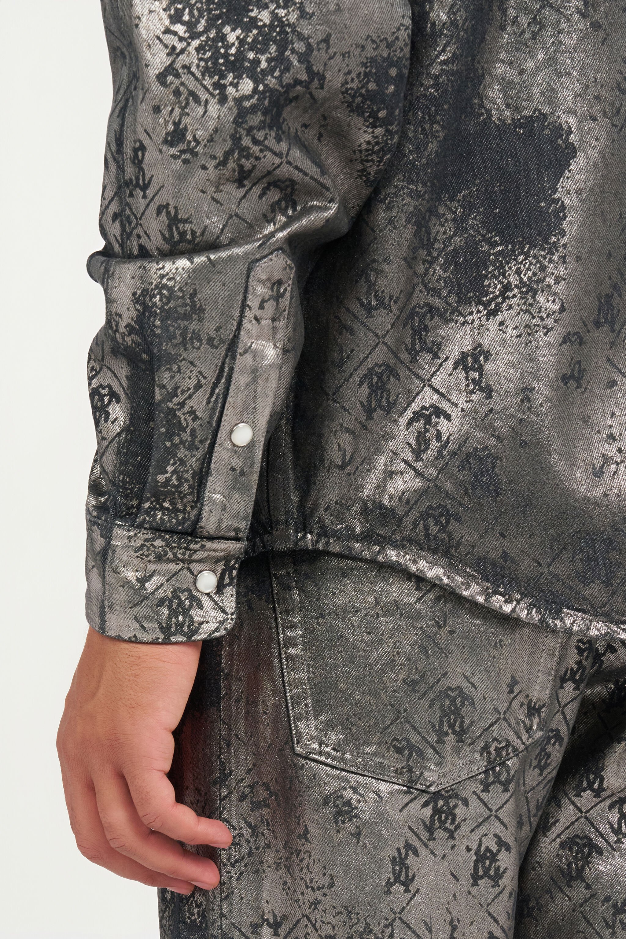 RC Camicia con stampa Monogram RC Camicia con stampa Monogram BLACK WRJ700-DN012