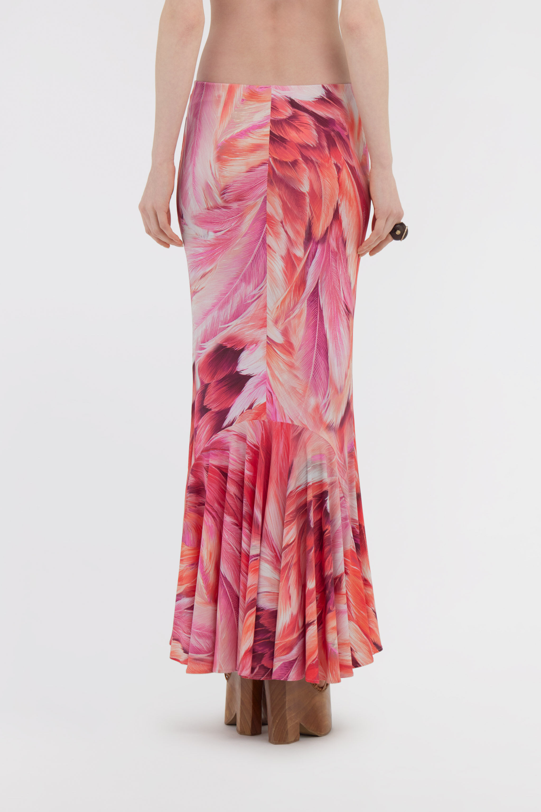 RC Plumage print skirt Fuchsia SWT306-LNL71