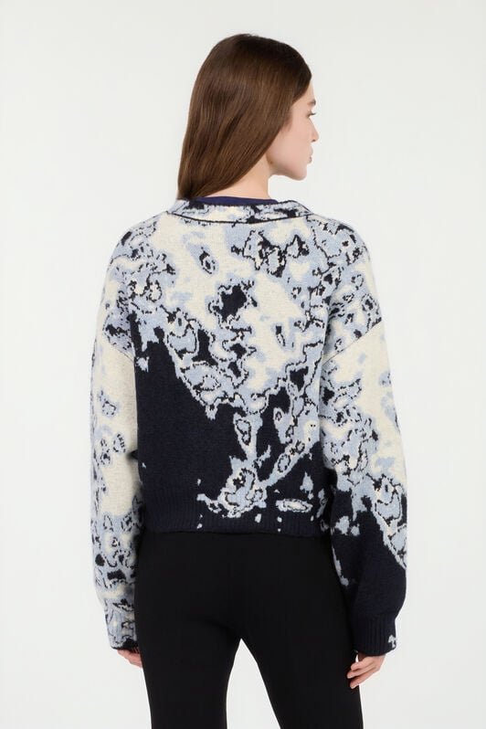 RC Abstract Jacquard Cardigan RC Abstract Jacquard Cardigan BLUE APPALOUSA ROM90A-FEC32