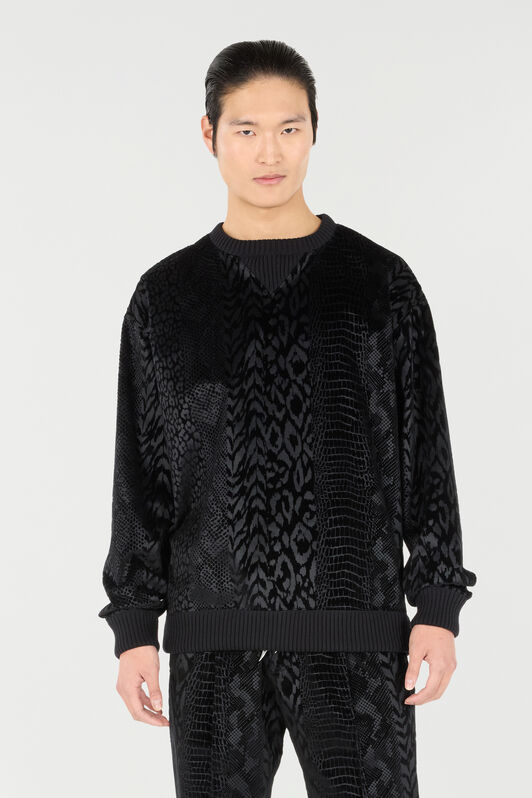 RC Sweatshirt With Animal Print Black URT68Y-CJ007