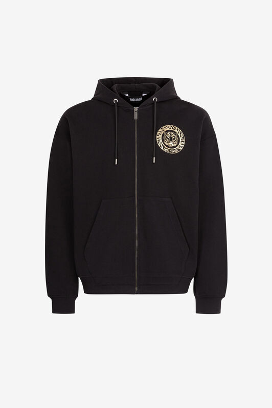 JC Felpa Just Cavalli con stampa Tiger e logo NERO Q61314-Q0217