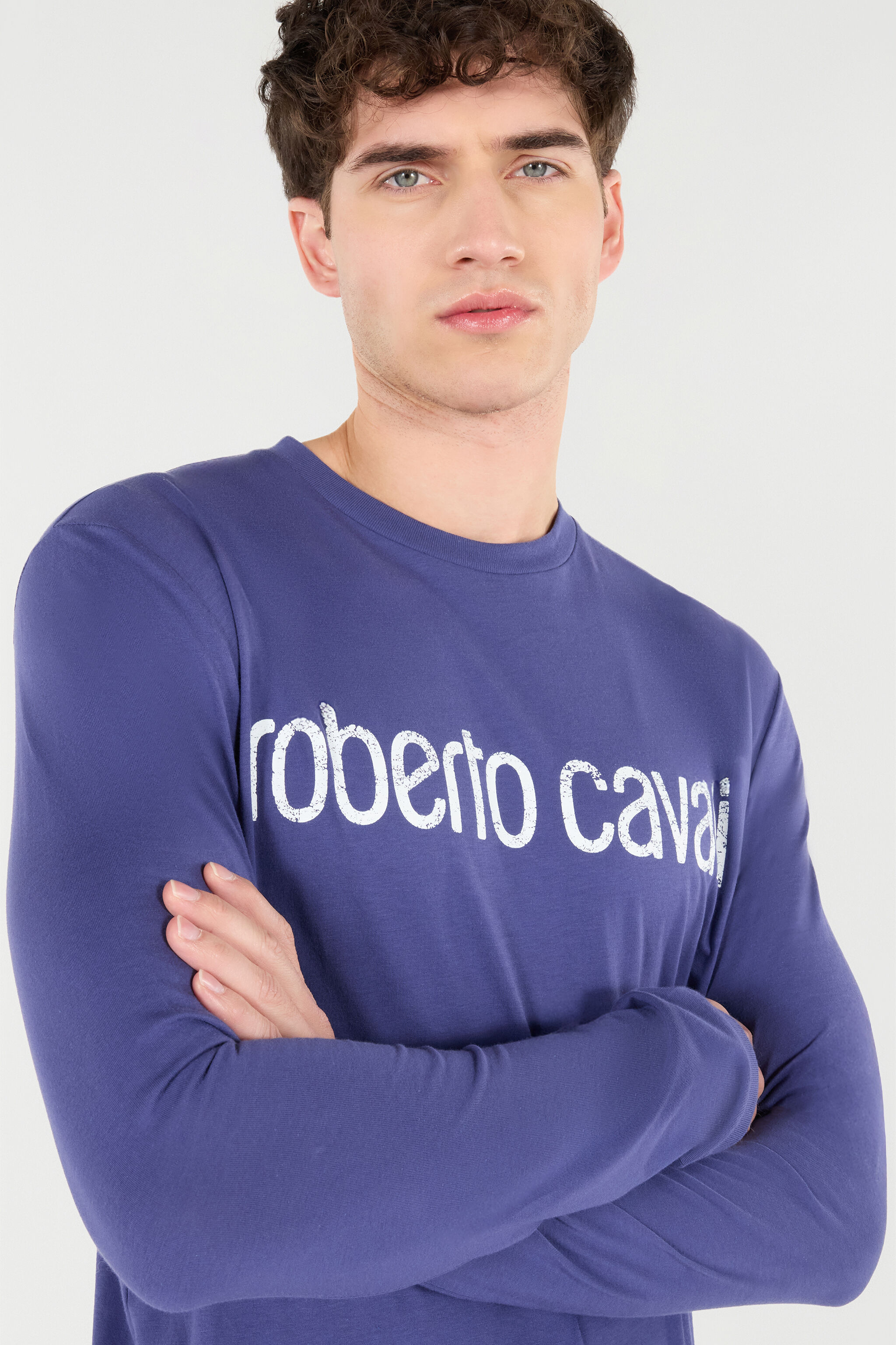 RC Long-Sleeved T-Shirt With Logo Navy POT61B-JD060