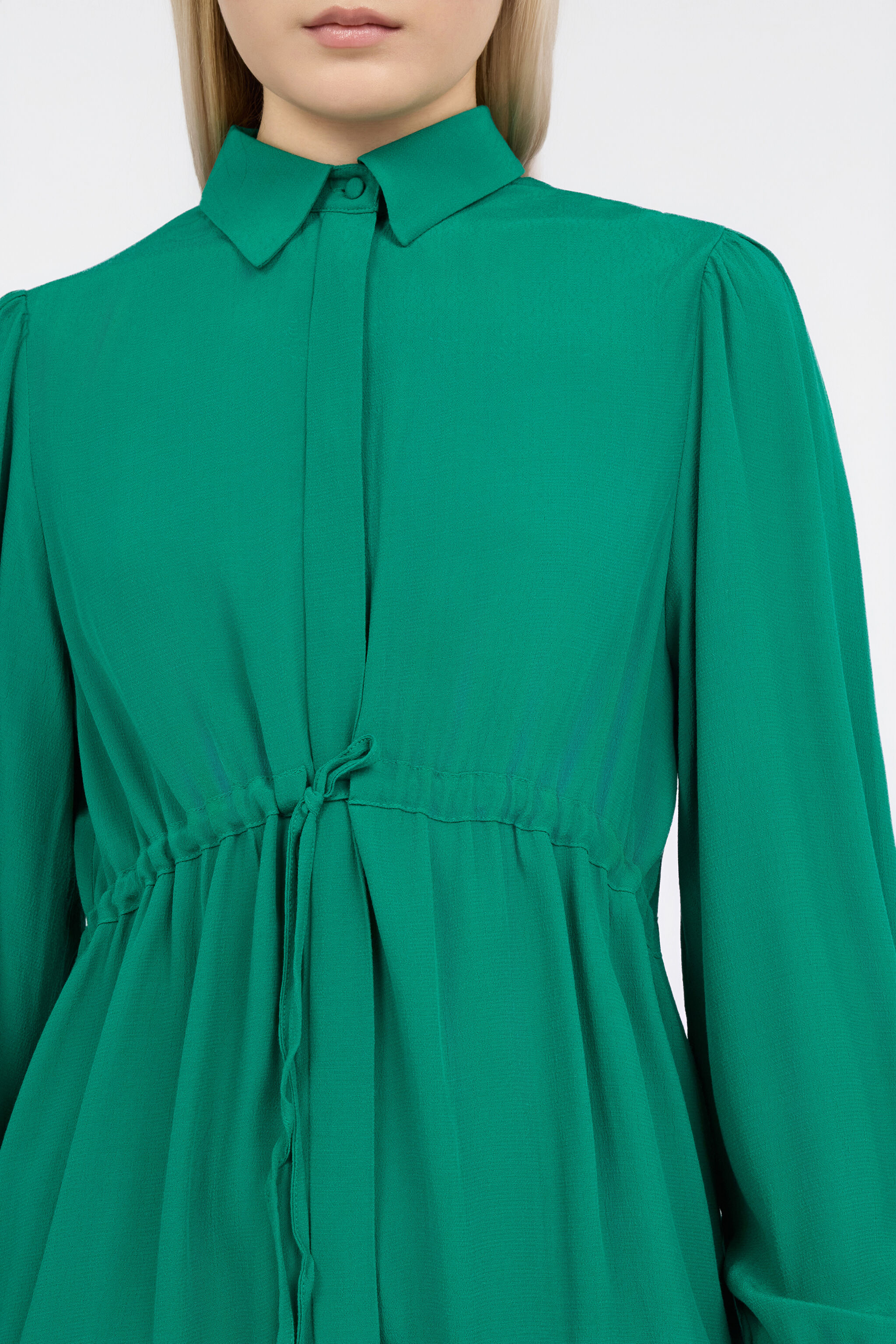 RC Green Dress Mini With Drawstring Waist MALACHITE GREEN QOT10D-VI001