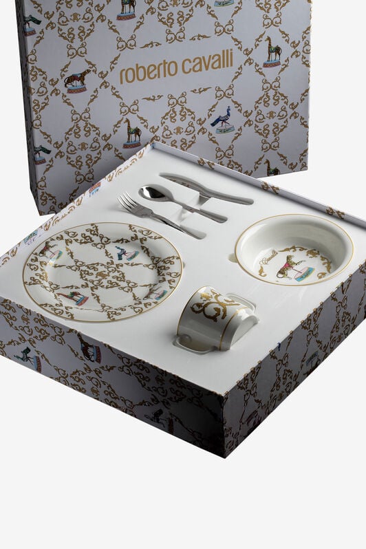 HO Set Pappa Con Stampa Floreale E Carosello Bianco TALA11-IA105