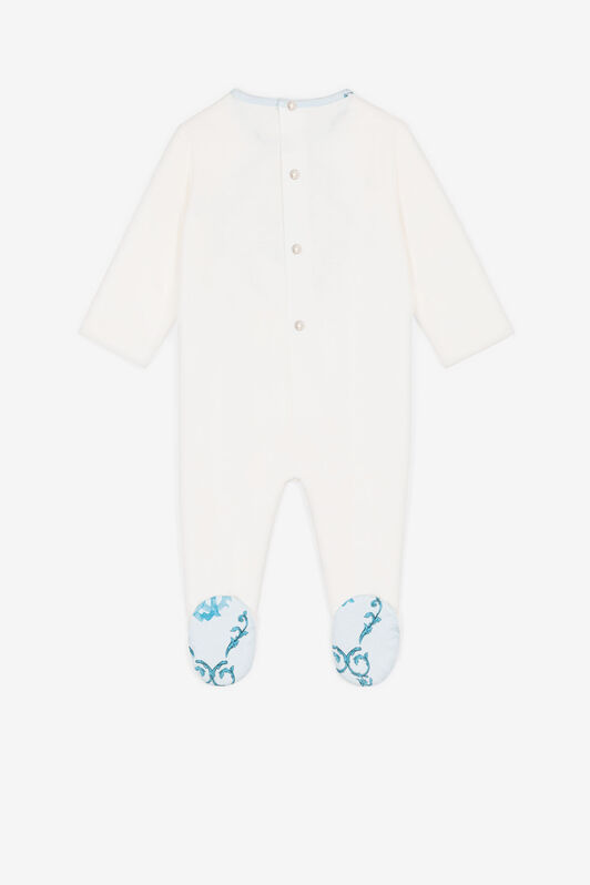 JU Monogram-pattern cotton babygrow set JU Monogram-pattern cotton babygrow set Light blue RJT853-JD001