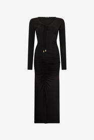 RC Black Ruched Midi Dress BLACK SOT10D-VI007