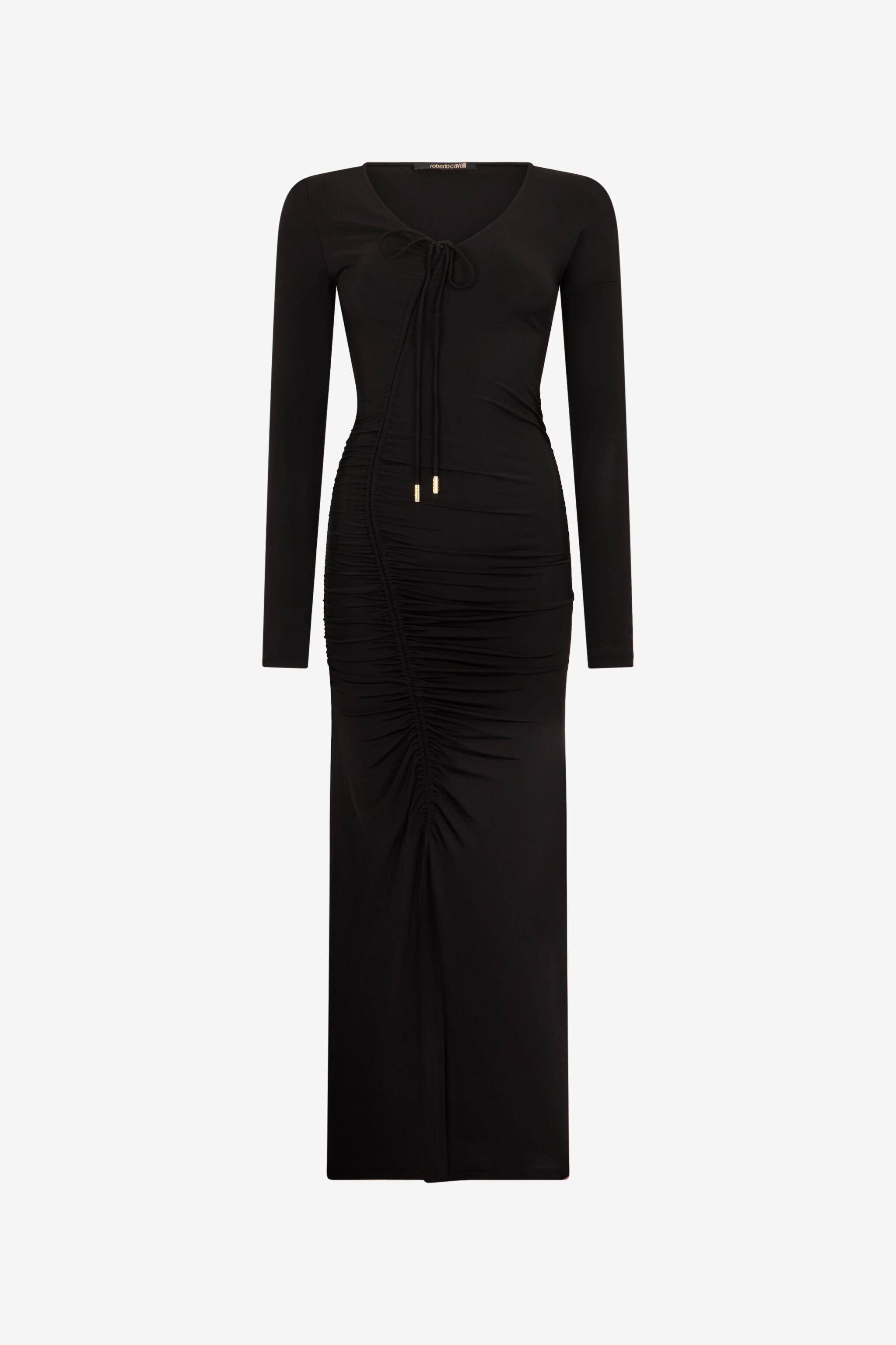 RC Abito Midi Nero Arricciato BLACK SOT10D-VI007