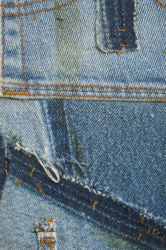 RC Collection capsule de jeans Patchwork Bleu UMJ210-VT001