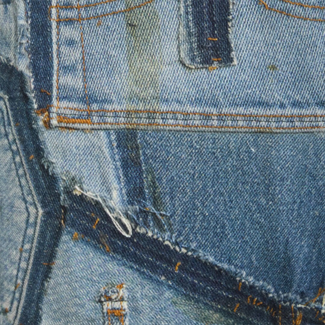 RC Collection capsule de jeans Patchwork Bleu UMJ210-VT001
