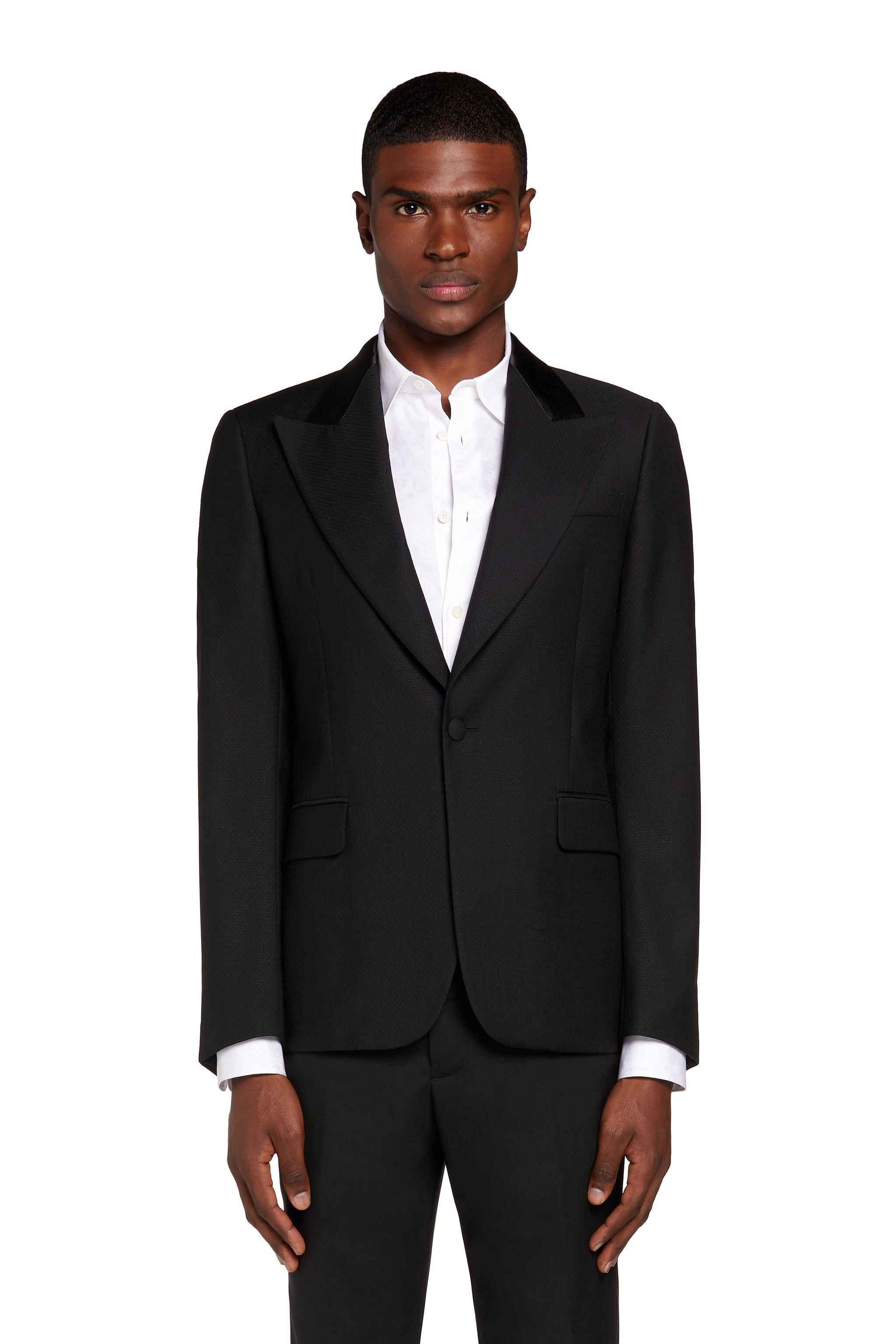 RC Costume deux pièces en laine coupe slim Noir MNT916-MQ037