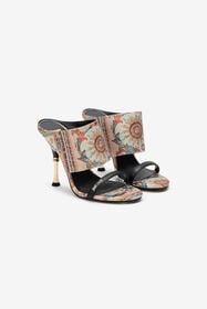 JC Sandale avec imprimé Persian Tarot 744 BEIGE + 217 AZZU WFS087-WF325