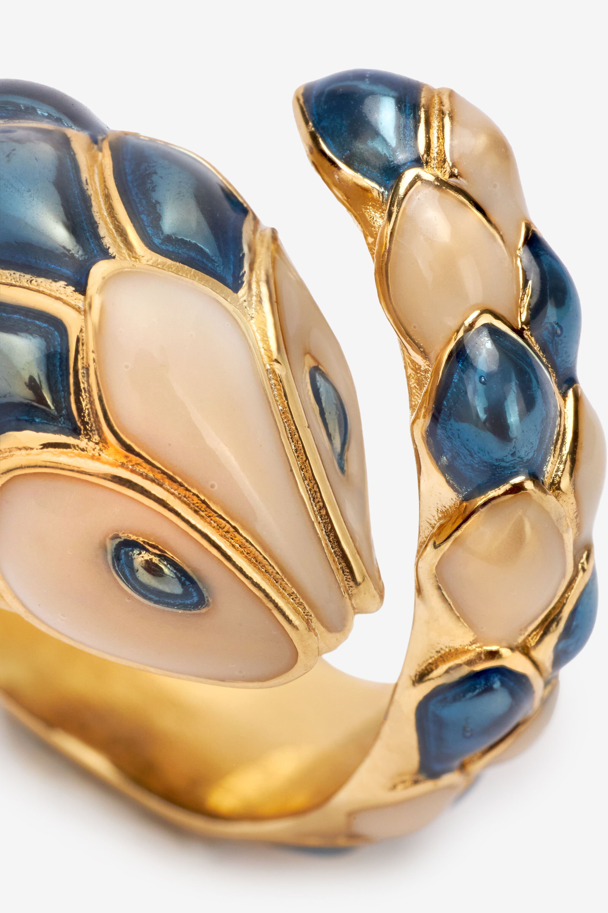 RC Anillo Con Serpiente Azul oscuro UKG016-AM021
