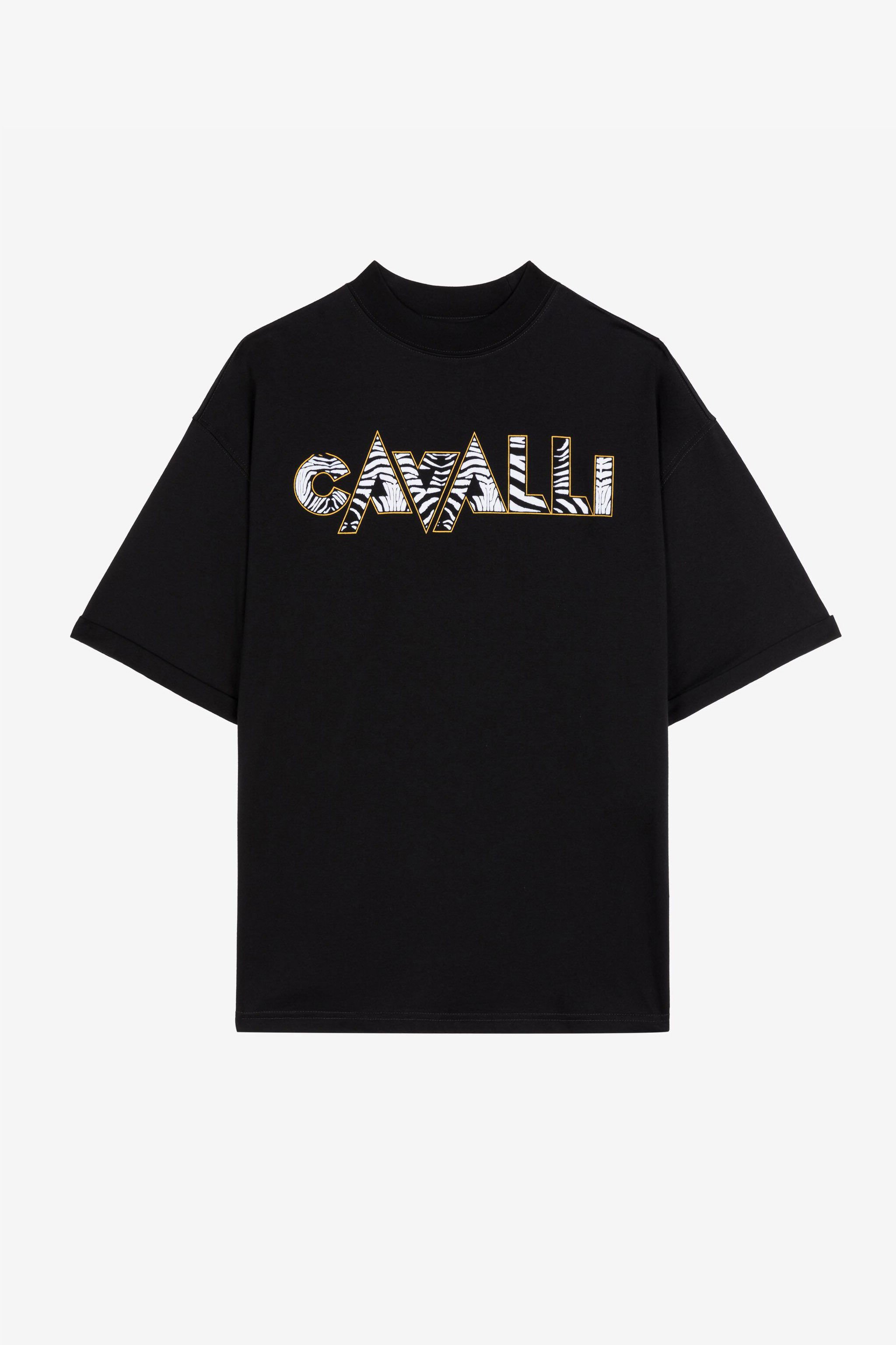 RC Logo-Print Cotton T-Shirt Black RRT62O-JD060