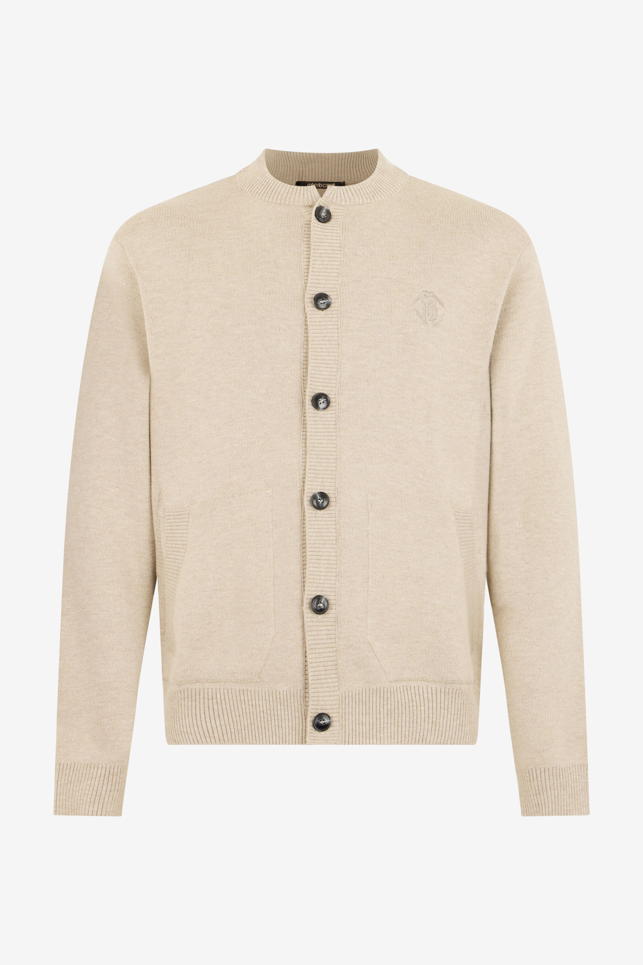 RC Cardigan Beige avec Monogram RC Brodé BEIGE SOM90A-AI006