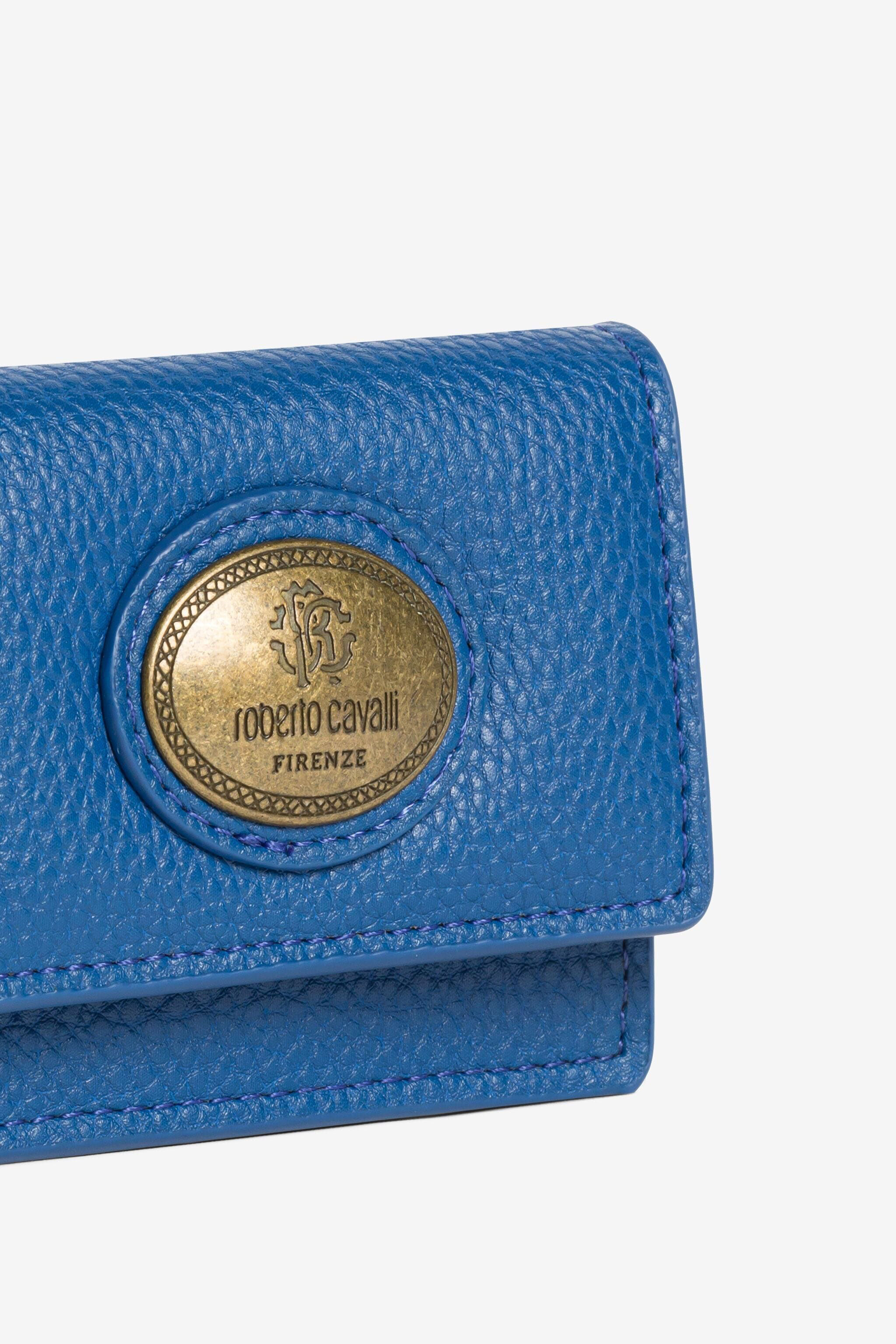 RC Monogram Wallet in Blue for Women Roberto Cavalli